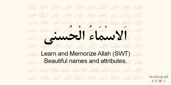 Asma ul Husna - Names of Allah | Studyup.pk